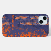 iPhone 15 Mini Coque de style surf bleu orange (Verso (horizontal))