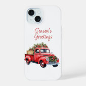 iPhone 15 Noël Coque de camion rouge (Verso)