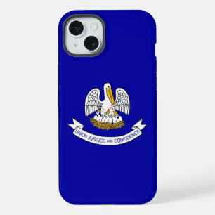 iPhone 15 Plus Coque-Mate, drapeau de la Louisiane