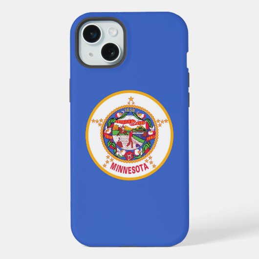 iPhone 15 Plus Coque-Mate, drapeau du Minnesota (Verso)