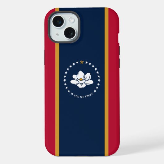 iPhone 15 Plus Coque-Mate, drapeau du Mississippi (Verso)