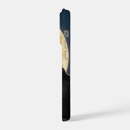 iPhone 15 Pro cat and moon phone case (Côté gauche)