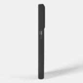iPhone 15 Pro Coque de monogramme noir minimal moderne (Verso / Droite)