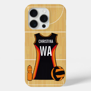 iPhone 15 Pro Coque de périphérique netball personnalisé