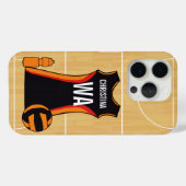 iPhone 15 Pro Coque de périphérique netball personnalisé (Verso (horizontal))