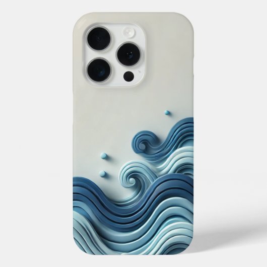 iPhone 15 Pro coque des vagues océaniques (Verso)