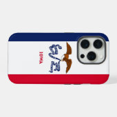 iPhone 15 Pro Coque-Mate, drapeau Iowa (Verso Horizontal)