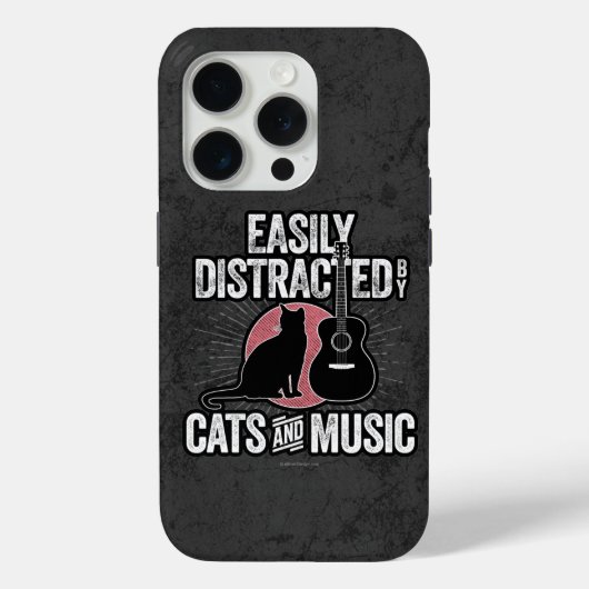 iPhone 15 Pro Facilement distrait par les chats et le Coque de v (Verso)