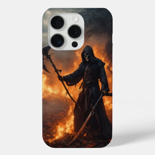 iPhone 15 Pro Hoesje met Death Metal Design (Achterkant)