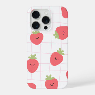 IPhone 15 pro leuke aardbei hoesje