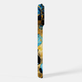 iPhone 15 Pro Max Coque avec encre d'alcool bleu e (Côté droit)