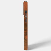 iPhone 15 Pro Max coque d'art abstrait bronze et olivier (Verso / Gauche)