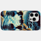 iPhone 15 Pro Max Coque - Jeunes hommes en onsen (Verso (horizontal))