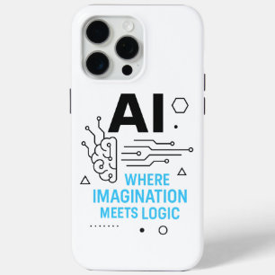 iPhone 15 Pro Max COQUE logique d'imagerie IA Couverture du parado