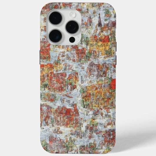 iPhone 15 Pro Max Coque mobile Urban Sketch Art (Verso)
