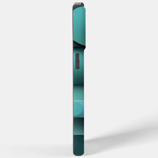 iPhone 15 pro max coque noir et vert (Verso / Droite)