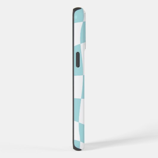 iPhone 15 Pro Max | Coque Turquoise Checkerboard (Côté droit)