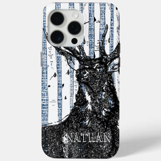 iPhone 15 Pro Max Der/Poisson de cerf lin Personnaliser le coque iph (Verso)