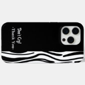 iPhone 15 Pro Max Ne pleure pas le Coque de motif Zebra (Verso (horizontal))