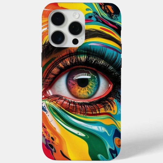 iPhone 15 pro max yeux coques et peinture faciale (Verso)