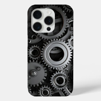iPhone 15 Pro Monogramme moderne minimaliste noir et blanc Coque