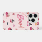 iPhone 15 Pro Pink Pumpkin Theme iPhone Hoesje (Achterkant horizontaal)