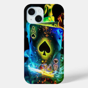 iPhone 15 Spelen Kaart Aas van Schoppen Hoesje