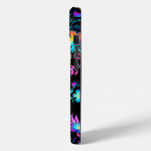 iPhone 15 Telefoon Case w / Vibrant Neon Floral De (Achterkant / Links)