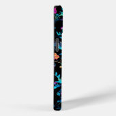 iPhone 15 Telefoon Case w / Vibrant Neon Floral De (Achterkant / Rechts)