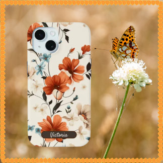 iPhone 15 Telefoonhoesje Eenvoudig Elegant Bloemen