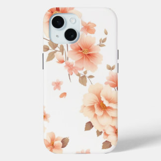 iPhone 15 Telefoonhoesje Eenvoudig Elegant Bloemen