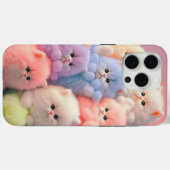 iPhone 15Pro Max chats en peluche coque coloré (Verso (horizontal))