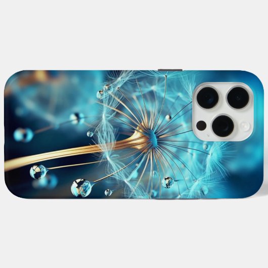iPhone 15Pro Max hoesje blauw kleur meeldraad van (Achterkant (horizontaal))