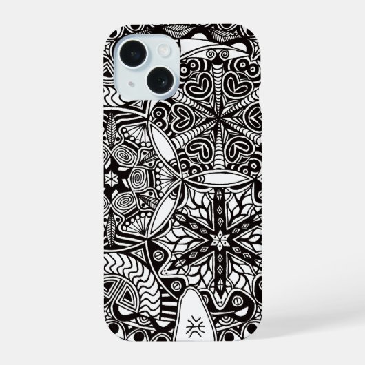 iPhone 16 Case "Golden Nebulae" (monochrome) (Verso)