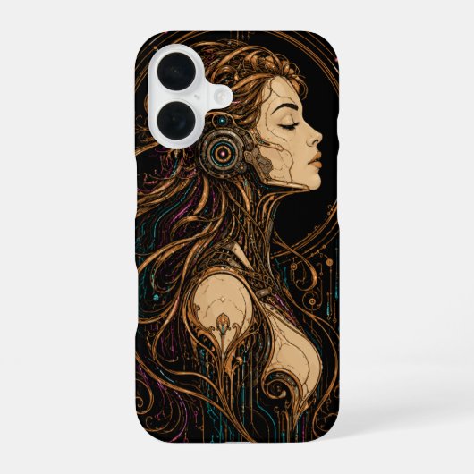 iPhone 16 Conception de coque de téléphone de déesse cyberpu (Verso)