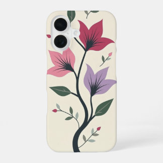 iPhone 16 Conception de coque de téléphone florale
