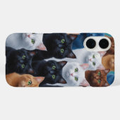 iPhone 16 coque - Amoureux des chats (Verso (horizontal))