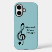 iPhone 16 Coque Apple avec note musicale (Verso)