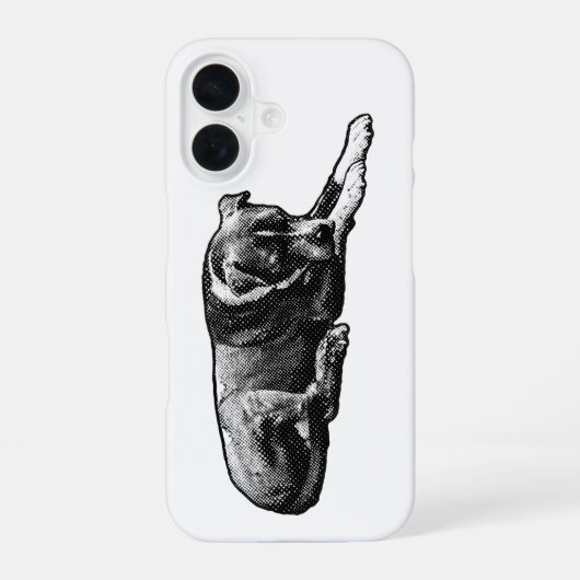 iPhone 16 Coque de chien Dot-Texture (Verso)