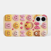 iPhone 16 Coque de téléphone Émoticône Cœur Mignon (Verso Horizontal)