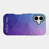 iPhone 16 Coque géométrique dégradé - Ajouter un nom (Verso Horizontal)