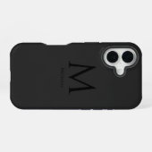 iPhone 16 Coque-Mate simple et moderne Monogramme coque ipho (Verso Horizontal)