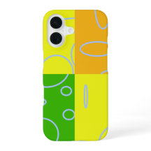 iPhone 16 Hoesje cirkels lussen geel groen Sinaasa