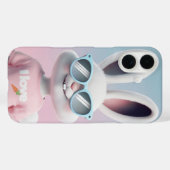 iPhone 16 hoesje Ik hou van wortelkonijn (Achterkant (horizontaal))