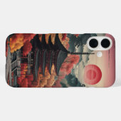 iPHONE 16 HOESJE & meer - Pagode bij zonsondergang (Achterkant (horizontaal))