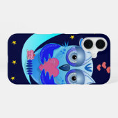 iPhone 16 Jolie chouette de dessin animé en coque amoureux (Verso Horizontal)