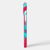 IPhone 16 Pink and Aqua Blue Abstrait Art Coque (Verso / Gauche)