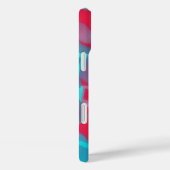 IPhone 16 Pink and Aqua Blue Abstrait Art Coque (Verso / Droite)