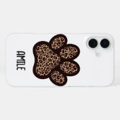 iPhone 16 Plus coque de téléphone empreinte de patte de guépard (Verso Horizontal)