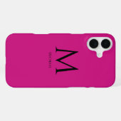 iPhone 16 Plus Coque-Mate simple et moderne Monogramme coque ipho (Verso Horizontal)
